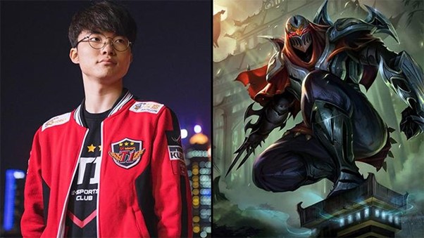 Zed chính là vị tướng làm nên tên tuổi của Faker với pha solo Ryu.