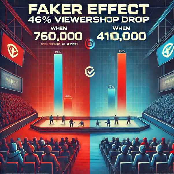 46% cho sự vắng mặt của Faker .